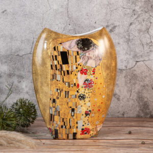 Порцеланова ваза-овал от серията Целувката на златен фон 25см