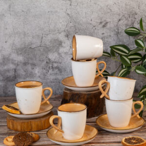 Комплект чаши за кафе/чай - Оранжева магия 180мл
